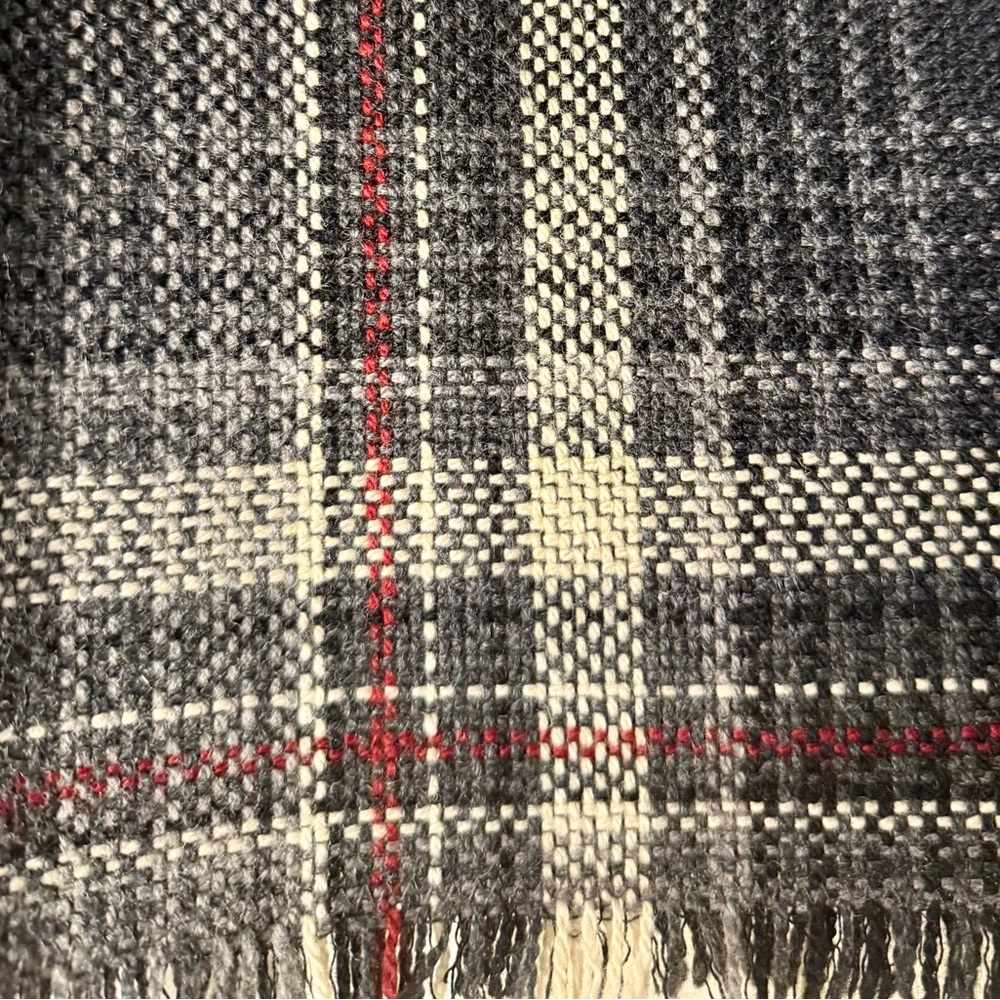 Eddie Bauer Preppy Academia A-Line Tartan Plaid Wool Blend Fringed Hem Skrit - Picture 6 of 6